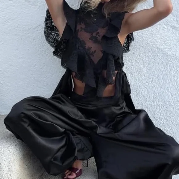 Black Women's Jumpsuit by Zimmermann - Picture 3 of 4